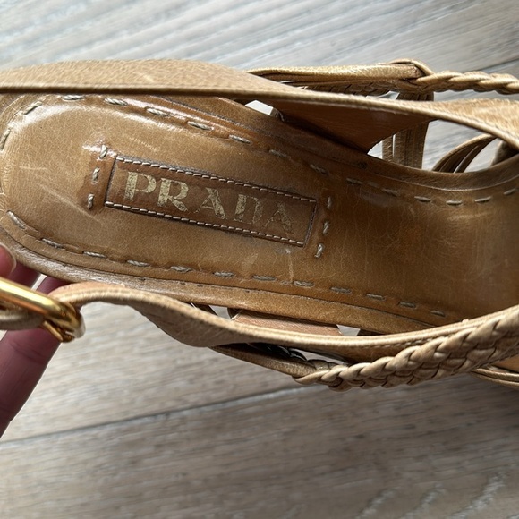 Prada stilletto platform sandals, leather‎ size 40 9 - Picture 5 of 6